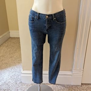 Banana Republic light blue raw hem skinny jeans size 27P